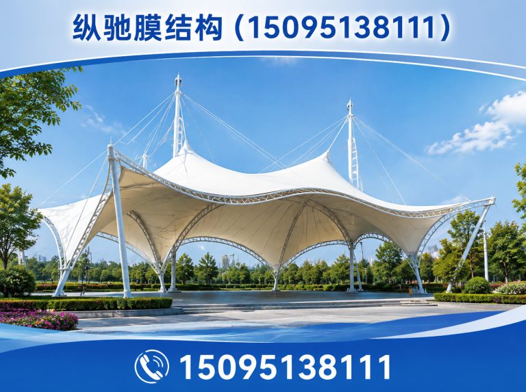 潍坊膜结构停车棚展示图